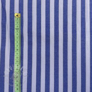 Bawełniana tkanina YARN DYED BIG Stripes blue