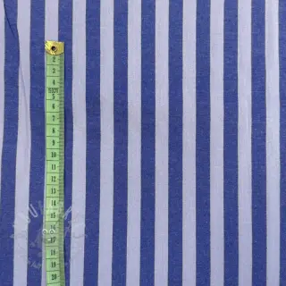Bawełniana tkanina YARN DYED BIG Stripes blue