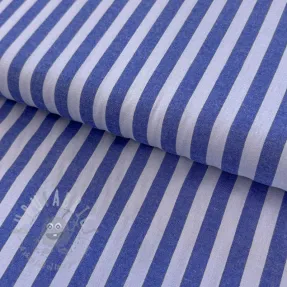 Bawełniana tkanina YARN DYED BIG Stripes blue