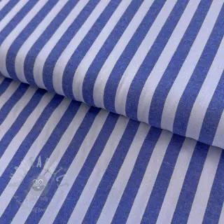 Bawełniana tkanina YARN DYED BIG Stripes blue