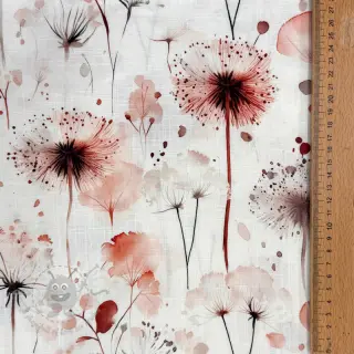 Tkanina wiskozowa z lnem Flower sea design C