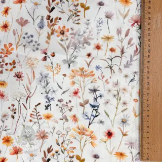 Tkanina wiskozowa z lnem Flower sea design B