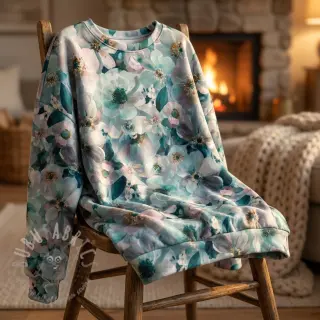 Jersey VISCOSE LYCRA HEAVY Classic flowers design B