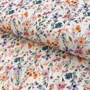 Tkanina wiskozowa z lnem Shabby chic design D