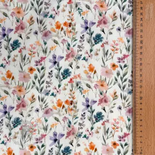 Tkanina wiskozowa z lnem Shabby chic design D