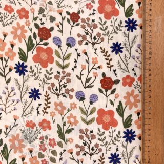 Tkanina wiskozowa z lnem Botanic design B