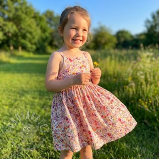 Tkanina wiskozowa z lnem Floral design C