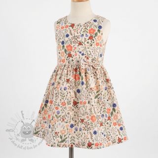 Tkanina wiskozowa z lnem Botanic design B