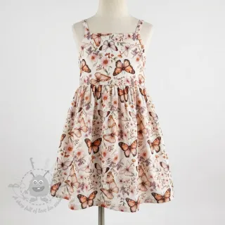 Tkanina wiskozowa z lnem Botanic design C