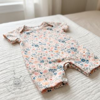 Tkanina wiskozowa z lnem Sweet and small design C