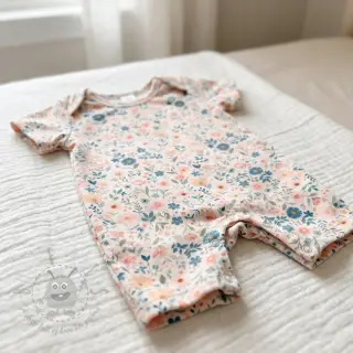 Tkanina wiskozowa z lnem Sweet and small design C