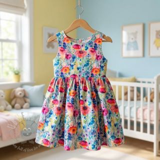 Tkanina wiskozowa z lnem Bright and bold design C