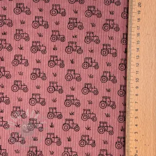 Sztruks STRETCH Tractors old pink