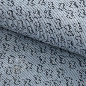 Sztruks STRETCH Little dino old blue