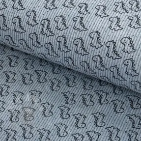 Sztruks STRETCH Little dino old blue