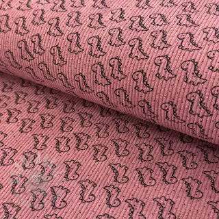 Sztruks STRETCH Little dino old pink
