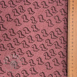Sztruks STRETCH Little dino old pink