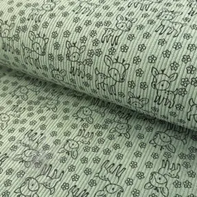 Sztruks STRETCH Little deer old green