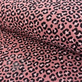 Sztruks STRETCH Little Leopard old pink