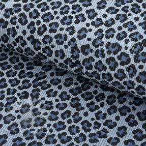 Sztruks STRETCH Little Leopard old blue