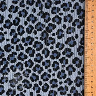 Sztruks STRETCH Little Leopard old blue