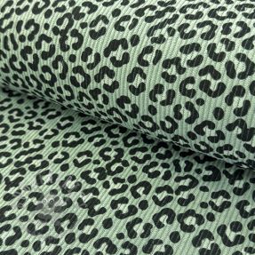 Sztruks STRETCH Little Leopard old green