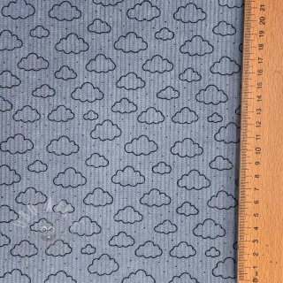 Sztruks STRETCH Little clouds old blue