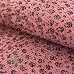 Sztruks STRETCH Little hedgehog old pink