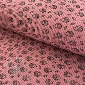 Sztruks STRETCH Little hedgehog old pink