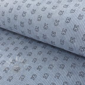 Sztruks STRETCH Little bunny old blue