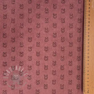 Sztruks STRETCH Little bunny old pink