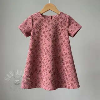 Sztruks STRETCH Little dino old pink