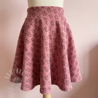Sztruks STRETCH Little dino old pink