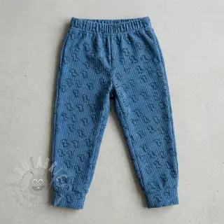 Sztruks STRETCH Little dino old blue