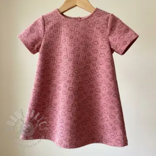 Sztruks STRETCH Little clouds old pink