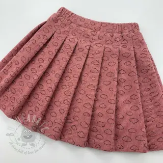 Sztruks STRETCH Little clouds old pink