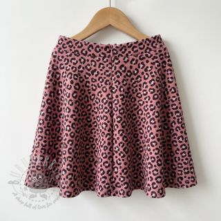 Sztruks STRETCH Little Leopard old pink