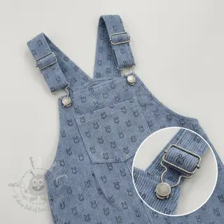 Sztruks STRETCH Little bunny old blue