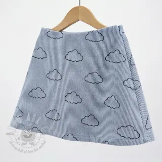 Sztruks STRETCH Little clouds old blue