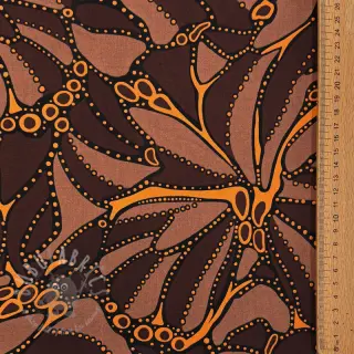 Bawełniana tkanina SATIN Abstract dark brown