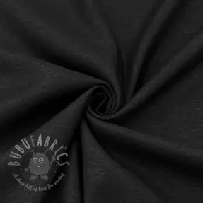 Tkanina wiskozowa z lnem SPANDEX black