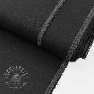 Tkanina wiskozowa z lnem SPANDEX black