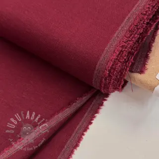 Tkanina wiskozowa z lnem SPANDEX burgundy