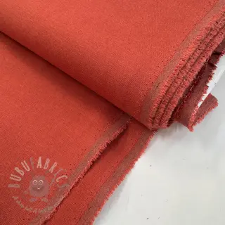 Tkanina wiskozowa z lnem SPANDEX terracotta