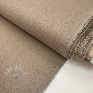 Tkanina wiskozowa z lnem SPANDEX taupe