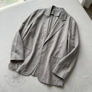 Tkanina wiskozowa z lnem SPANDEX grey