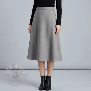 Tkanina wiskozowa z lnem SPANDEX grey