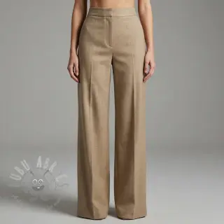 Tkanina wiskozowa z lnem SPANDEX taupe