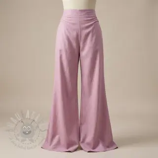 Tkanina wiskozowa z lnem SPANDEX lilac