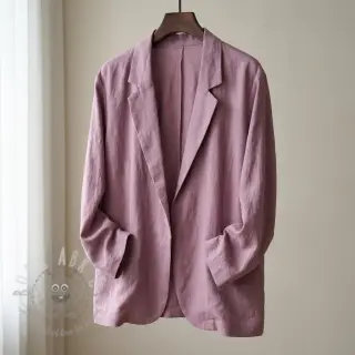 Tkanina wiskozowa z lnem SPANDEX lilac